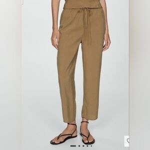 Mango Olive Green Pants Size L